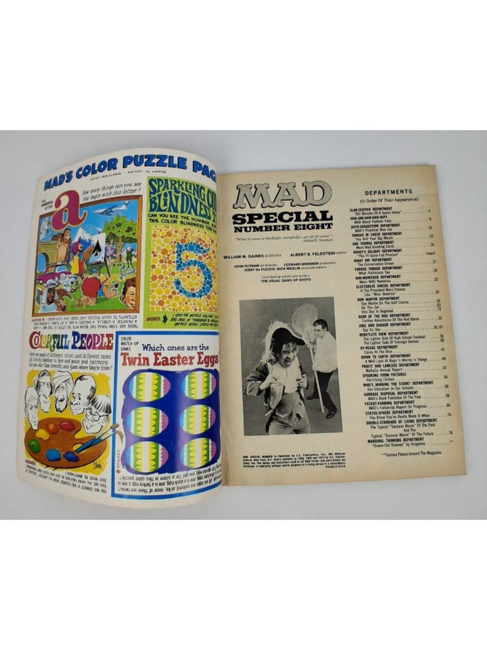 Mad Magazine Special Number 8 1972 Humor Issue Fold-In Alfred E. Neuman Cover - Picture 8 of 9